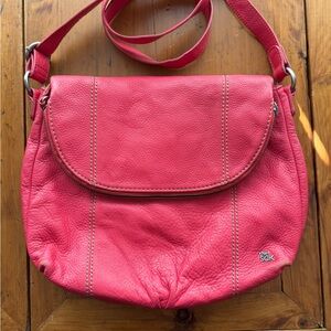 The Sak Red Crossbody Bag with Vibrant Design